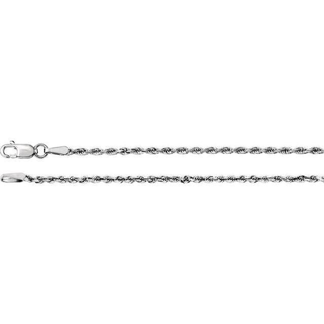 14K Yellow Gold, 1.8 mm Diamond-Cut Rope Chain - Elegant Design