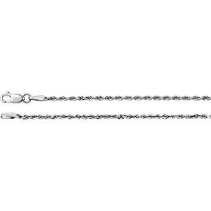 14K Yellow Gold 1.8 mm Diamond-Cut Rope Chain - Elegant Design