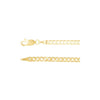 14K Yellow Gold 3 mm Curb Chain Bracelet - Elegant and Polished