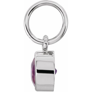 Posh Mommy Imitation Garnet Birthstone Charm