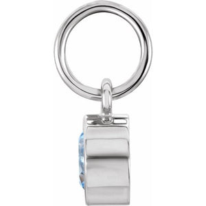Posh Mommy Imitation Garnet Birthstone Charm