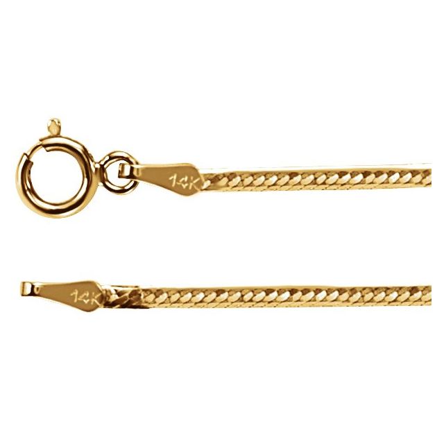 Flexible Herringbone Chain Bracelet with Polished Finish and Spring Ring Closure