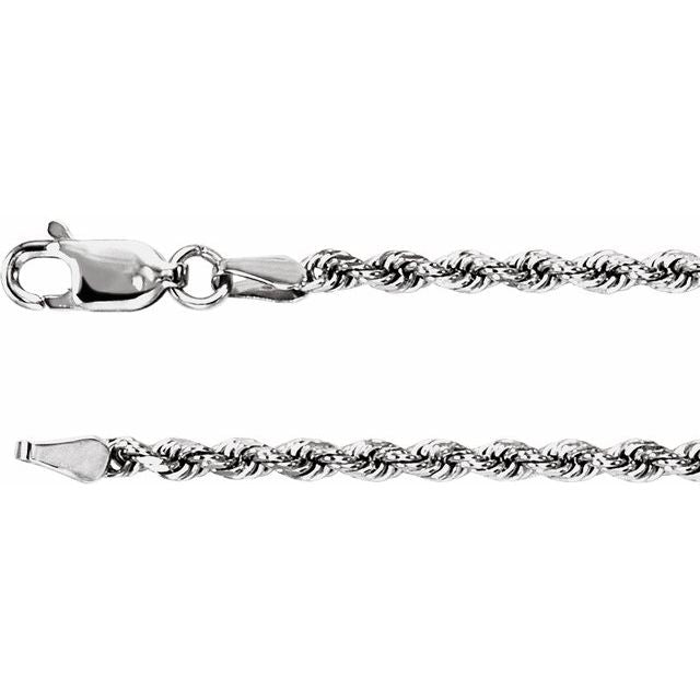 Diamond-Cut Rope Chain Bracelet in 14K Gold