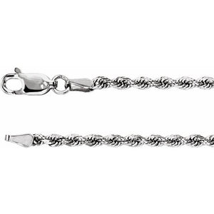 Diamond-Cut Rope Chain Bracelet in 14K Gold