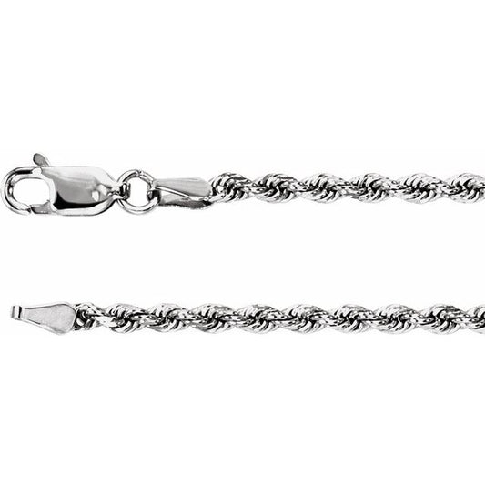 Diamond-Cut Rope Chain Bracelet in 14K Gold