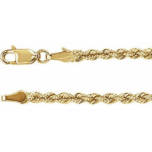 14K Yellow Gold 3 mm Rope 16