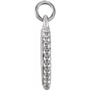 Engravable Round Beaded Pendant
