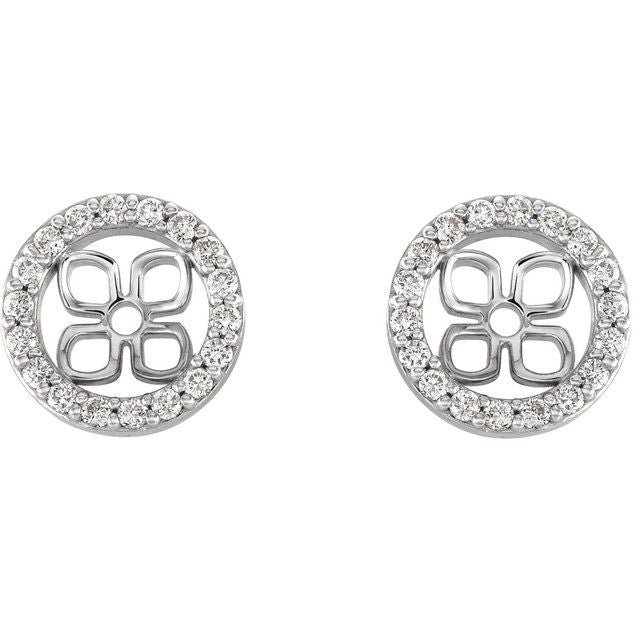 14K Yellow 6 mm ID 1/6 CTW Natural Diamond Earring Jackets