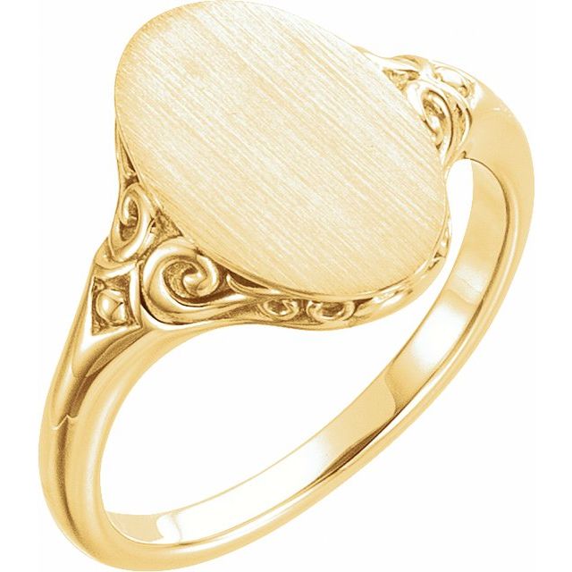 14K Gold Signet Ring - Options Available
