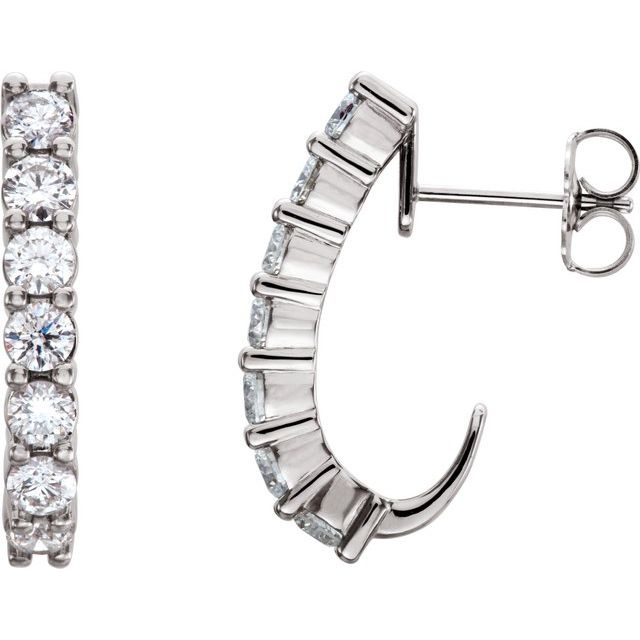 14K Gold Natural Diamond Earrings - Options Available