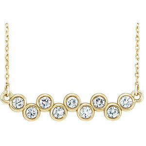 14K Gold Natural Aquamarine Necklace - Options Available