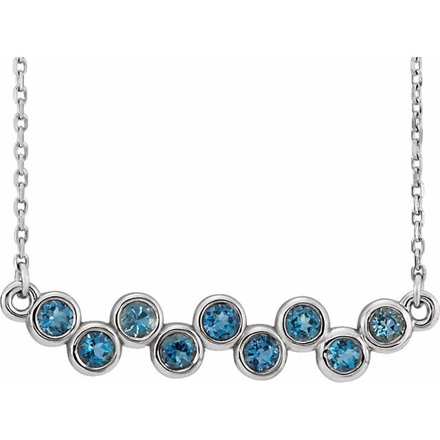 14K Gold Natural Aquamarine Necklace - Options Available