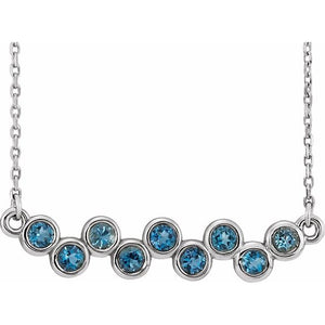 14K Gold Natural Aquamarine Necklace - Options Available