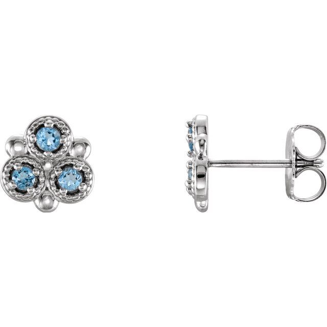 1/5 CTW Natural Diamond Round Earrings in 14K Gold, Silver & Platinum
