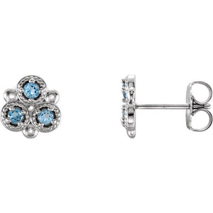1/5 CTW Natural Diamond Round Earrings in 14K Gold, Silver & Platinum