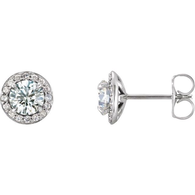 Natural Diamond Earrings | 14K Gold options* | 1 CTW | 5 Mm | Round | Friction Backs | Polished