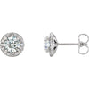 14K White Gold Lab-Grown Blue Sapphire Earrings â€“ Elegant Design