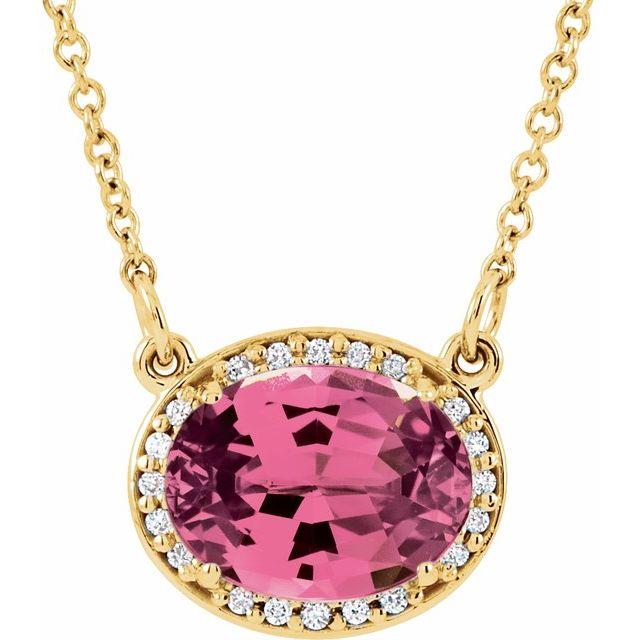 14K Gold Aquamarine And Diamond Necklace - Options Available