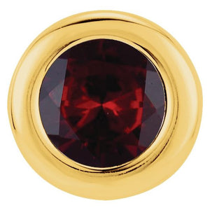 14K Gold Imitation Garnet Birthstone Pendant
