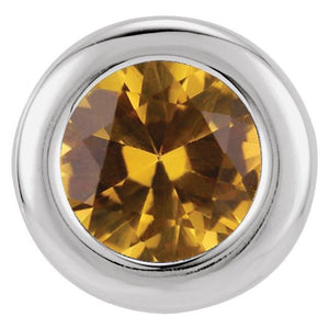 14K Gold Imitation Garnet Birthstone Pendant