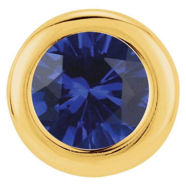 14K Gold Imitation Garnet Birthstone Pendant