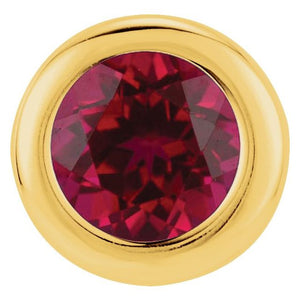14K Gold Imitation Garnet Birthstone Pendant