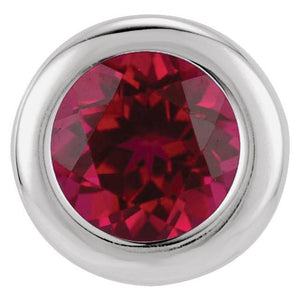 14K Gold Imitation Garnet Birthstone Pendant