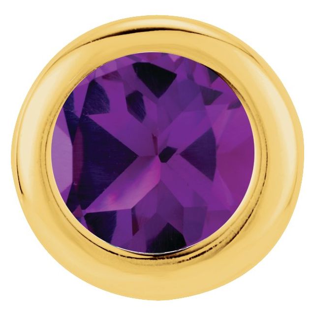 14K Gold Imitation Garnet Birthstone Pendant