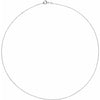 18K White Gold 1.3 mm Cable Chain Necklace - Timeless Elegance