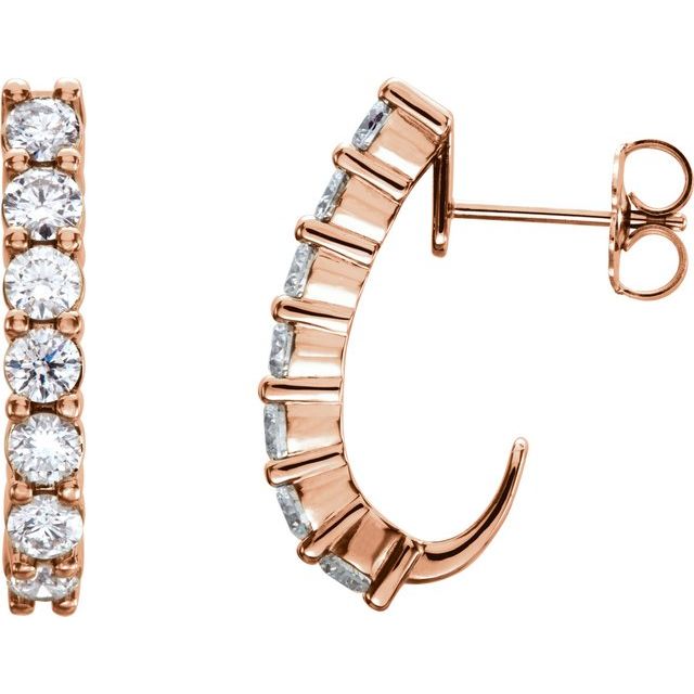 14K Gold Natural Diamond Earrings - Options Available