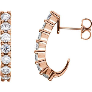 14K Gold Natural Diamond Earrings - Options Available