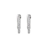 14K White Gold 6 1/4 CTW Diamond Inside-Outside Hinged Hoop Earrings