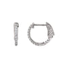 14K White 1/4 CTW Natural Diamond Inside-Outside 14.5 mm Hinged Hoop Earrings