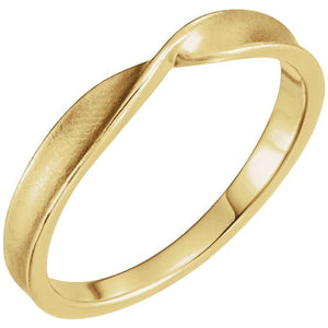 14K Gold & Platinum Twisted Stackable Rings - Options Available