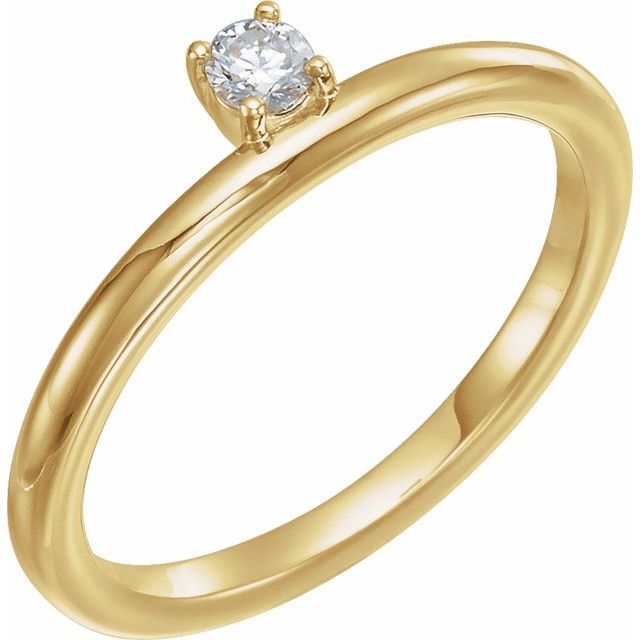 14K Gold Stackable Ring - Options Available