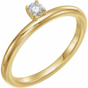 14K Gold Stackable Ring - Options Available