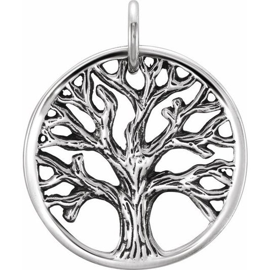 Tree Of Life Charm/Pendant | Sterling Silver | Polished