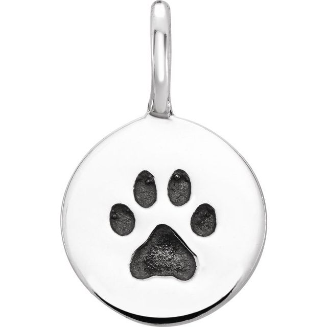Sterling Silver Paw Print Charm/Pendant