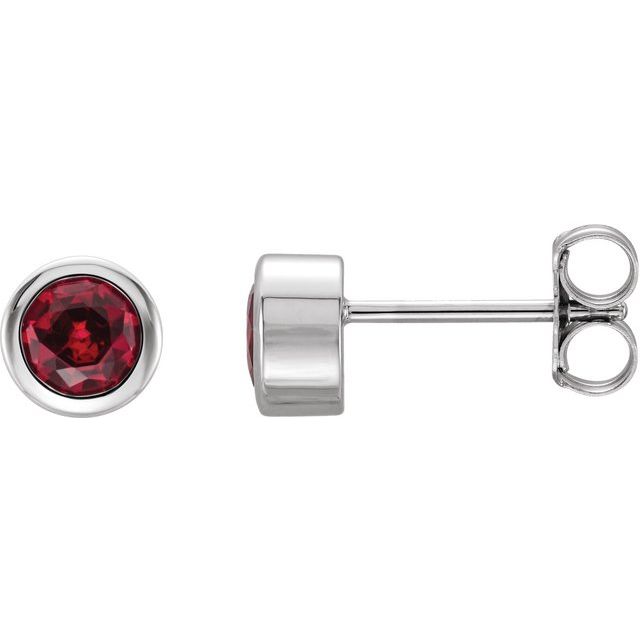 Lab-Grown Ruby Earrings With Backs