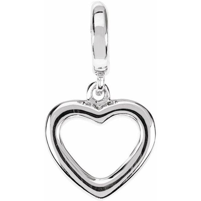 14K Gold Tiny Heart Charm Pendant