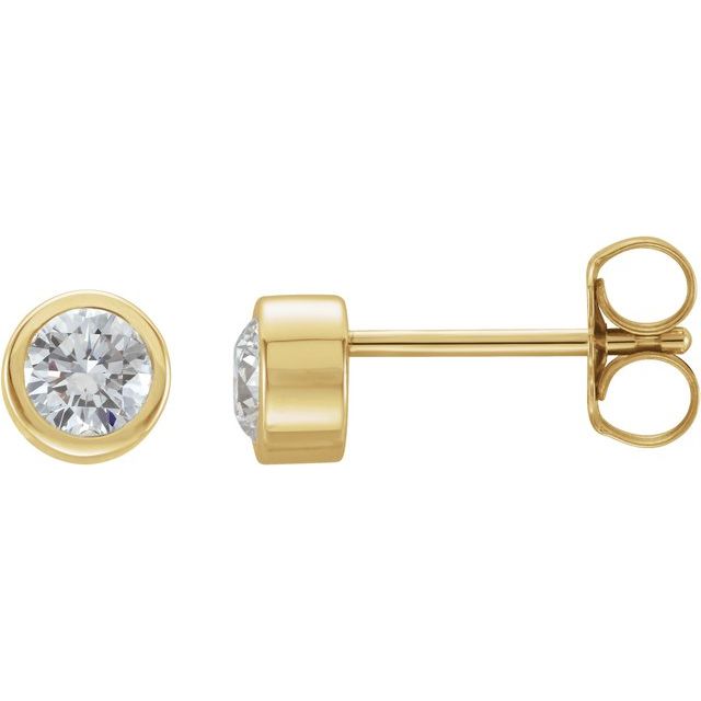 14K Gold Natural Diamond Earrings - Options Available