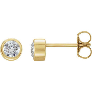 14K Gold Natural Diamond Earrings - Options Available
