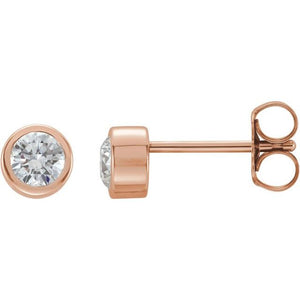 14K Gold Natural Diamond Earrings - Options Available