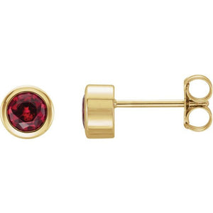 Lab-Grown Ruby Earrings With Backs