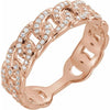 14K White Gold Diamond Stackable Link Band Ring with 1/4 CTW Natural Diamonds