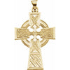 14K Yellow Celtic-Inspired Cross Pendant