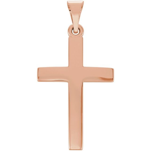 14K Yellow Gold 17x11.5 mm Elegant Cross Pendant