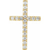 14K Yellow Gold Petite Cross Pendant with 1/2 CTW Natural Diamonds