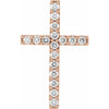 14K Yellow Gold Petite Cross Pendant with 1/2 CTW Natural Diamonds