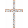 14K Yellow Gold Petite Cross Pendant with 1/2 CTW Natural Diamonds